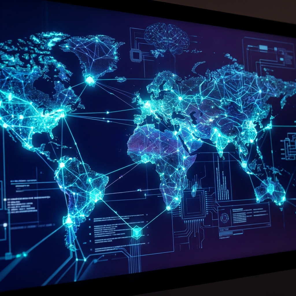 Systemic financial risk and AI illustration